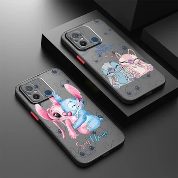 Disney Stitch Lilo Для Xiaomi Redmi 12 12C 10 11A 10X 10C 9C 9A 9AT 9 8A 8 Матовый Полупрозрачный Жесткий Чехол Для телефона Fundas