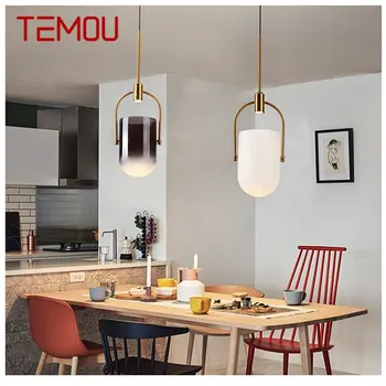 TEMOU Nordic Креативный Подвесной Светильник Современные Простые Светодиодные Лампы Светильники для Домашней Столовой