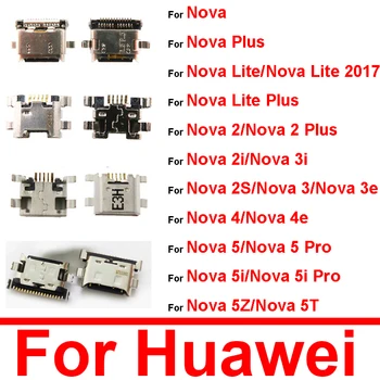 USB Разъем Зарядный Порт Для Huawei Nova 2 3 4 5 Nova Lite Plus 2017 2i 3i 2s 3e 4e 5i Pro 5Z 5T Зарядное Устройство Разъем Type C Док-станции Запчасти