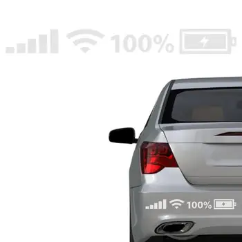 Виниловая наклейка на автомобиль, наклейки на лобовое стекло автомобиля, уникальный креативный телефонный сигнал, Мощность Wi-Fi, логотип, наклейки на лобовое стекло автомобиля, очень липкие