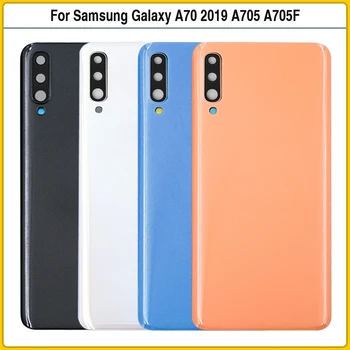 Для Samsung Galaxy A70 2019 A705 Задняя крышка аккумулятора Samsung SM-A705F Замена корпуса + объектив камеры