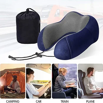 Подушка для поддержки офиса, ворс на шейке матки, для полета в самолете, пена для шеи, U-образная, чистая Для сна, дорожные подушки с памятью
