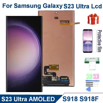 Цифровой Преобразователь сенсорного экрана AMOLED LCD Для Samsung Galaxy S23 Ultra 5G LCD, S918, S918B, S918U, S918F AMOLED-Дисплей с дефектами